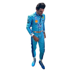 New 2024 Carlos Sainz Jr HP Miami Scuderia Ferrari F1 Team Racing Suit