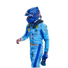 New 2024 Carlos Sainz Jr HP Miami Scuderia Ferrari F1 Team Racing Suit