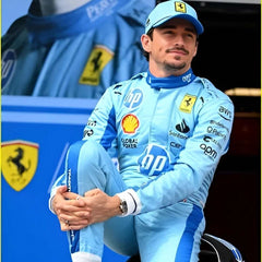 New 2024 Carlos Sainz Jr HP Miami Scuderia Ferrari F1 Team Racing Suit