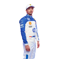 New 2025 Scuderia Ferrari HP Miami Grand Prix Charles Leclerc & Lewis Himilton F1 Team Replica Racing Suit