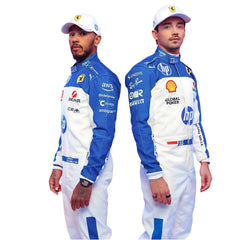 New 2025 Scuderia Ferrari HP Miami Grand Prix Charles Leclerc & Lewis Himilton F1 Team Replica Racing Suit