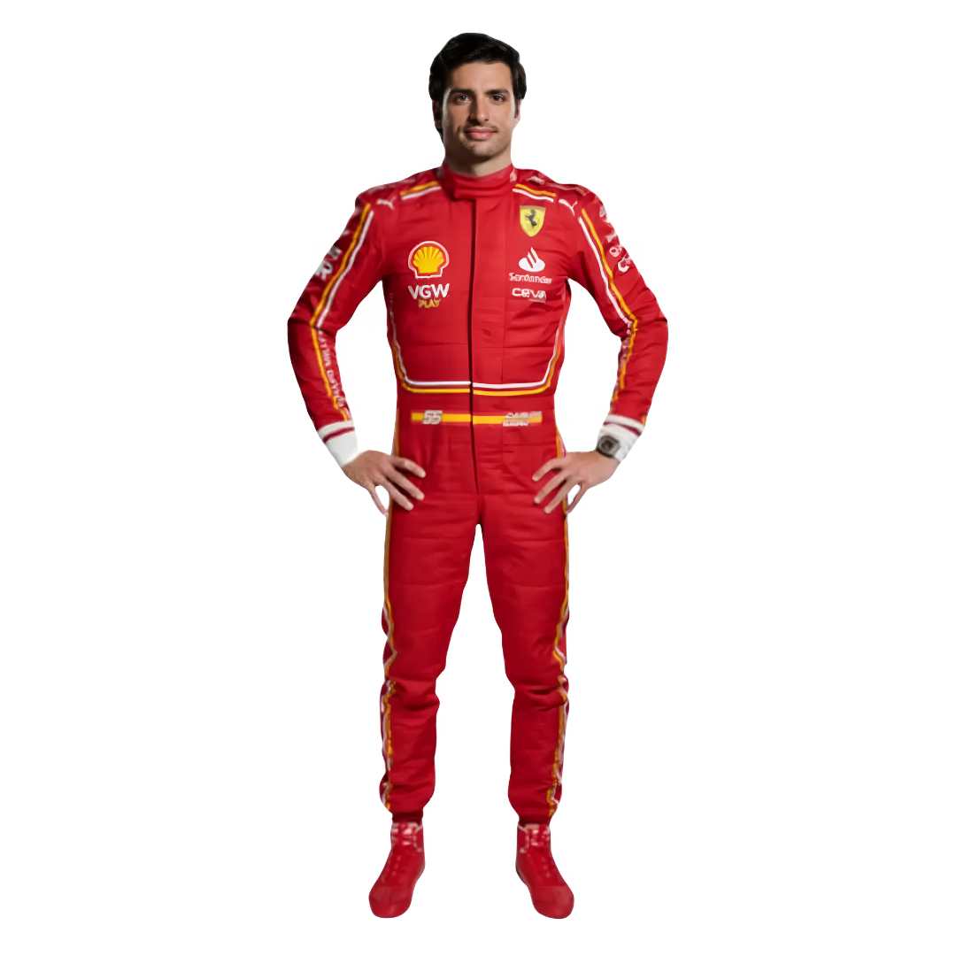 New Carlos Sainz Scuderia Ferrari 2024 Race Suit