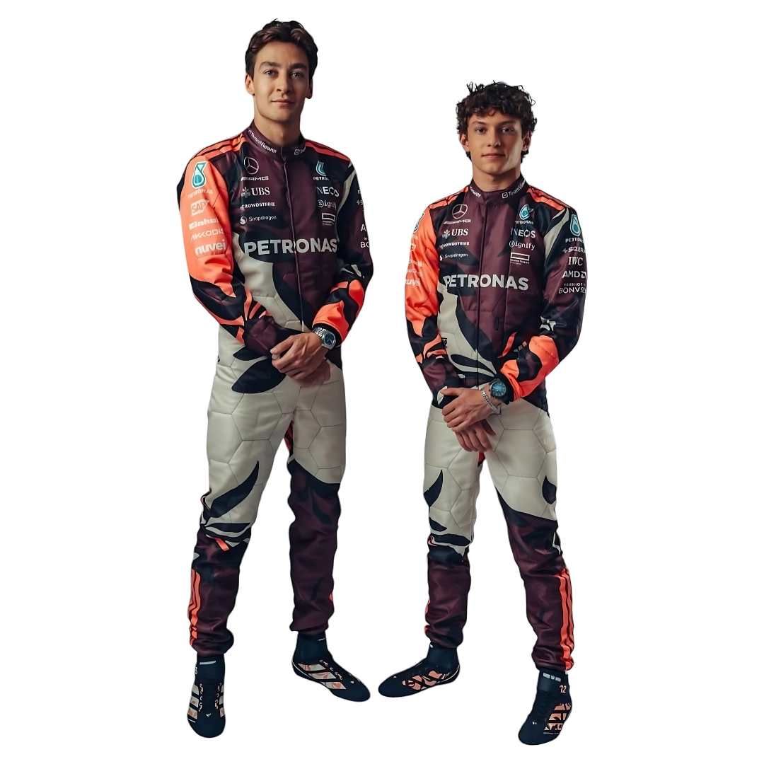 Mercedes George Russell & Andrea Antonelli Kimi Miami GP 2025 Racing Suit
