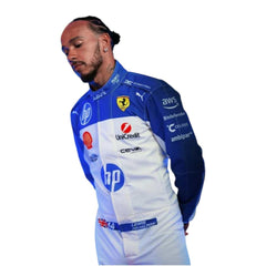 New 2025 Scuderia Ferrari HP Miami Grand Prix Charles Leclerc & Lewis Himilton F1 Team Replica Racing Suit